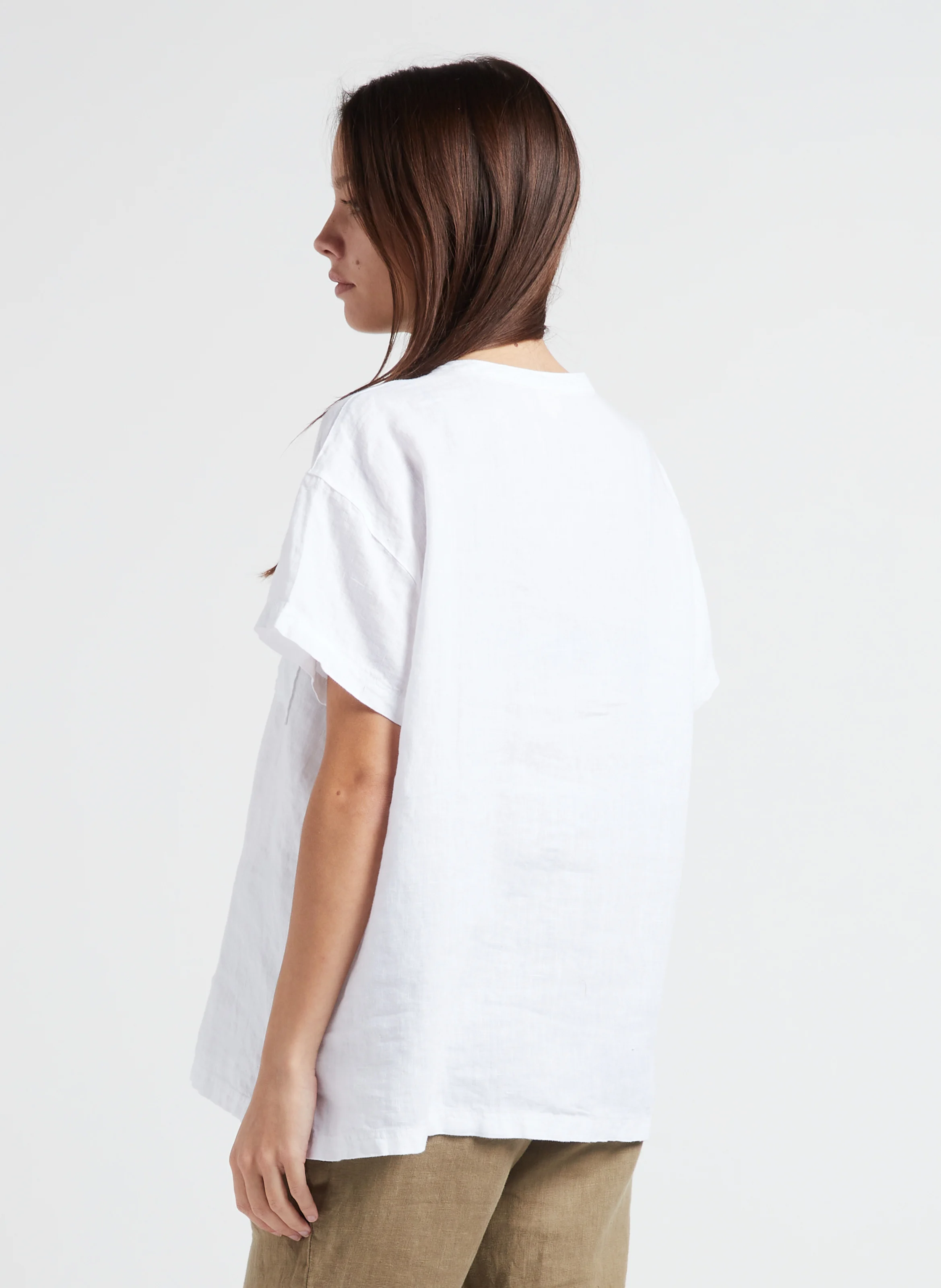 GEORGIA - Chemise de grossesse en lin| Blanc