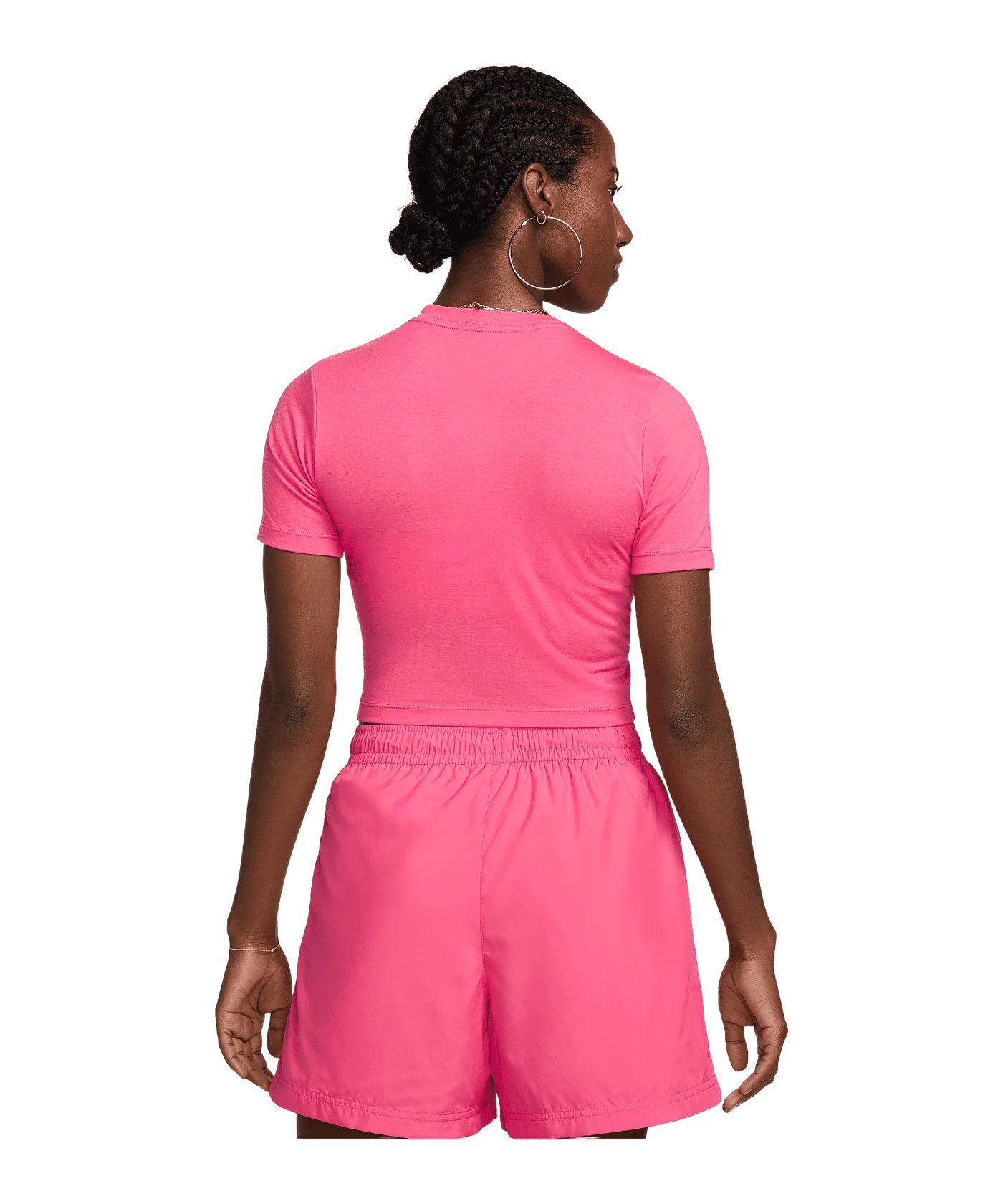 Nike Essential SLM Crop T-Shirt Damen Pink F629