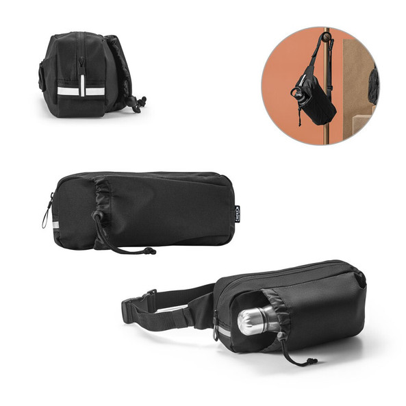 hi!dea 92091 - Sac de taille en 300D polyester recyclé et 600D polyester recyclé avec éléments réfléchissants