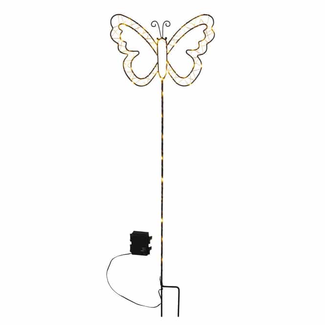 Pflanzenstecker - Schmetterling mit LED - ca. 90 x 27,5 cm