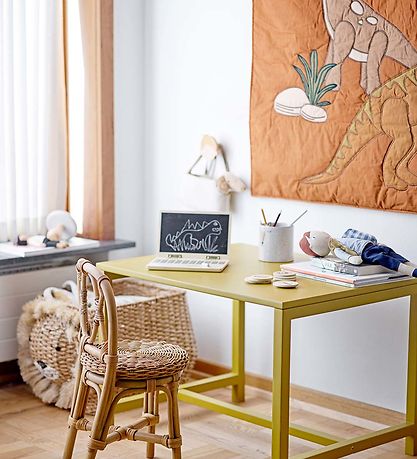 Bloomingville Wanddeko - Isaac - 100x100 cm - Braun m. Dinosauri