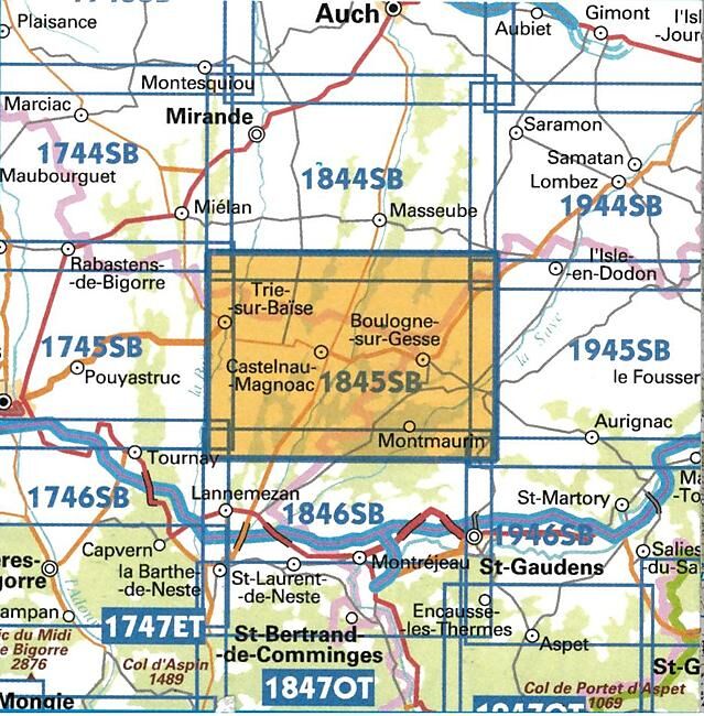 IGN - 1845 SB BOULOGNE SUR GESSE 1 25 000