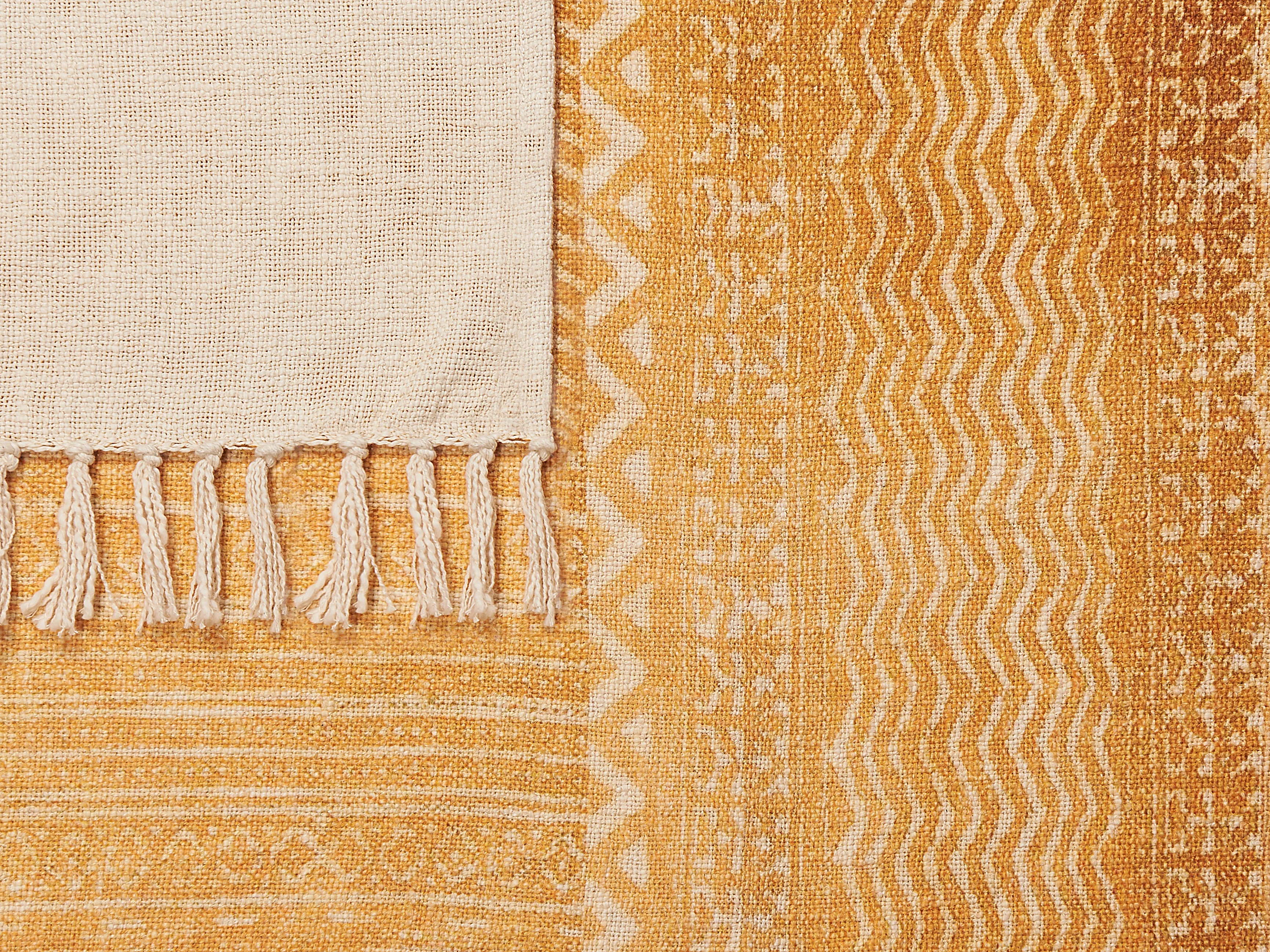 Plaid FIROZABAD Katoen 130 x 180 cm Oranje