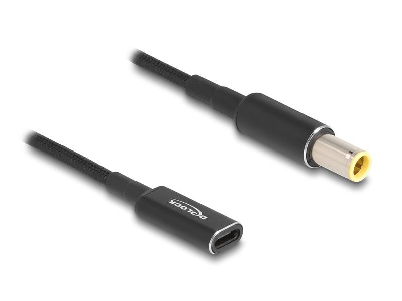 Delock Ladekabel USB-C zu IBM 7.9 x 5.5 mm 15 cm Delock Adapterkabel für Notebook Ladekabel USB Type-C Buchse zu IBM 7.9 x 5.5 mm Stecker 15 cm