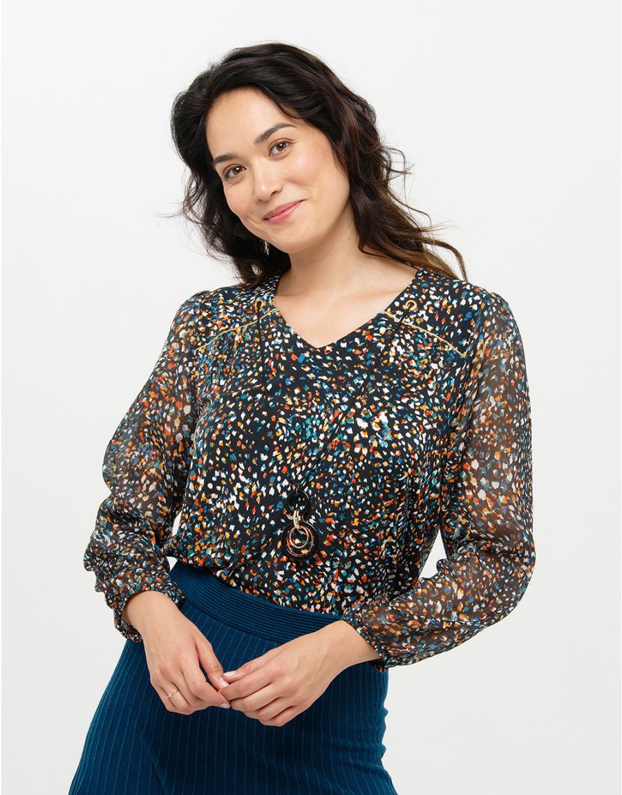 Blouse imprimée bijou