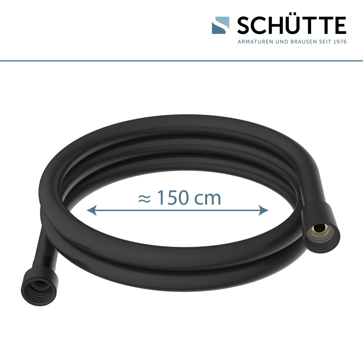 Schutte Doccia doucheslang 150cm zwart