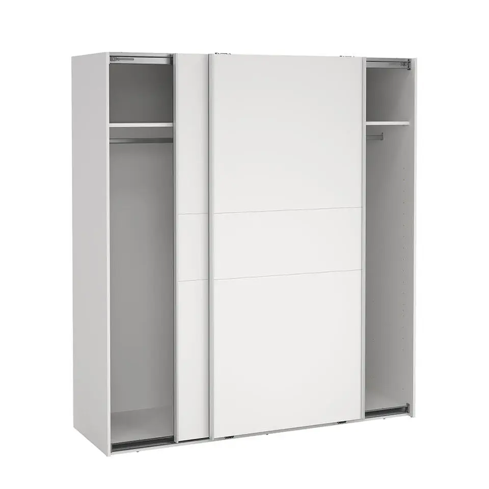 Hioshop Como schuifdeurkast 2 deuren 180x200cm wit