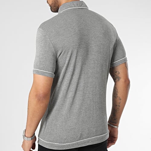 Chemise Manches Courtes Gris Chiné