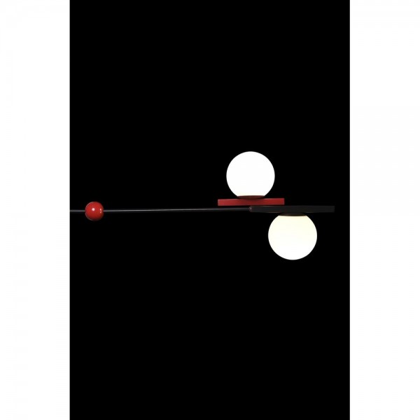 Suspension rouge noir blanc 40w 220 v (44 x 44 x 120 cm)