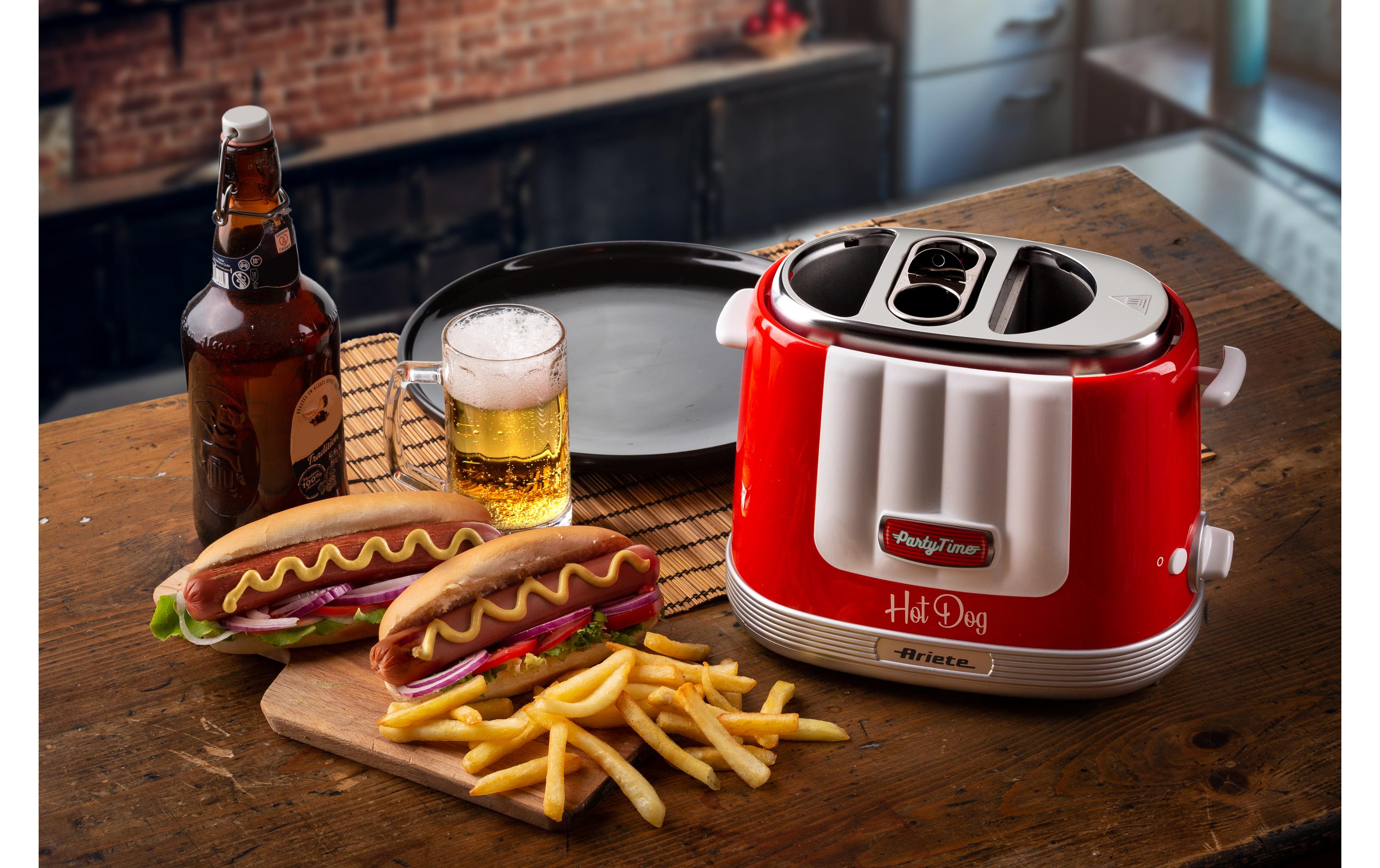 Hot Dog Maschine Party Time ARI-206-RD Rot/WeissHot Dog-Gerät