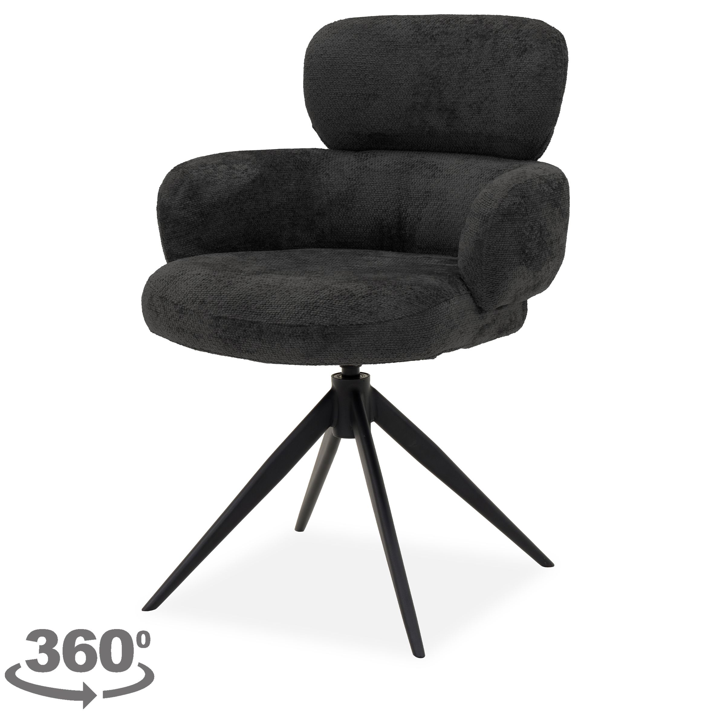 Eetkamerstoel Anthracite Byzant B61.5 x D64.5 x H88 cm