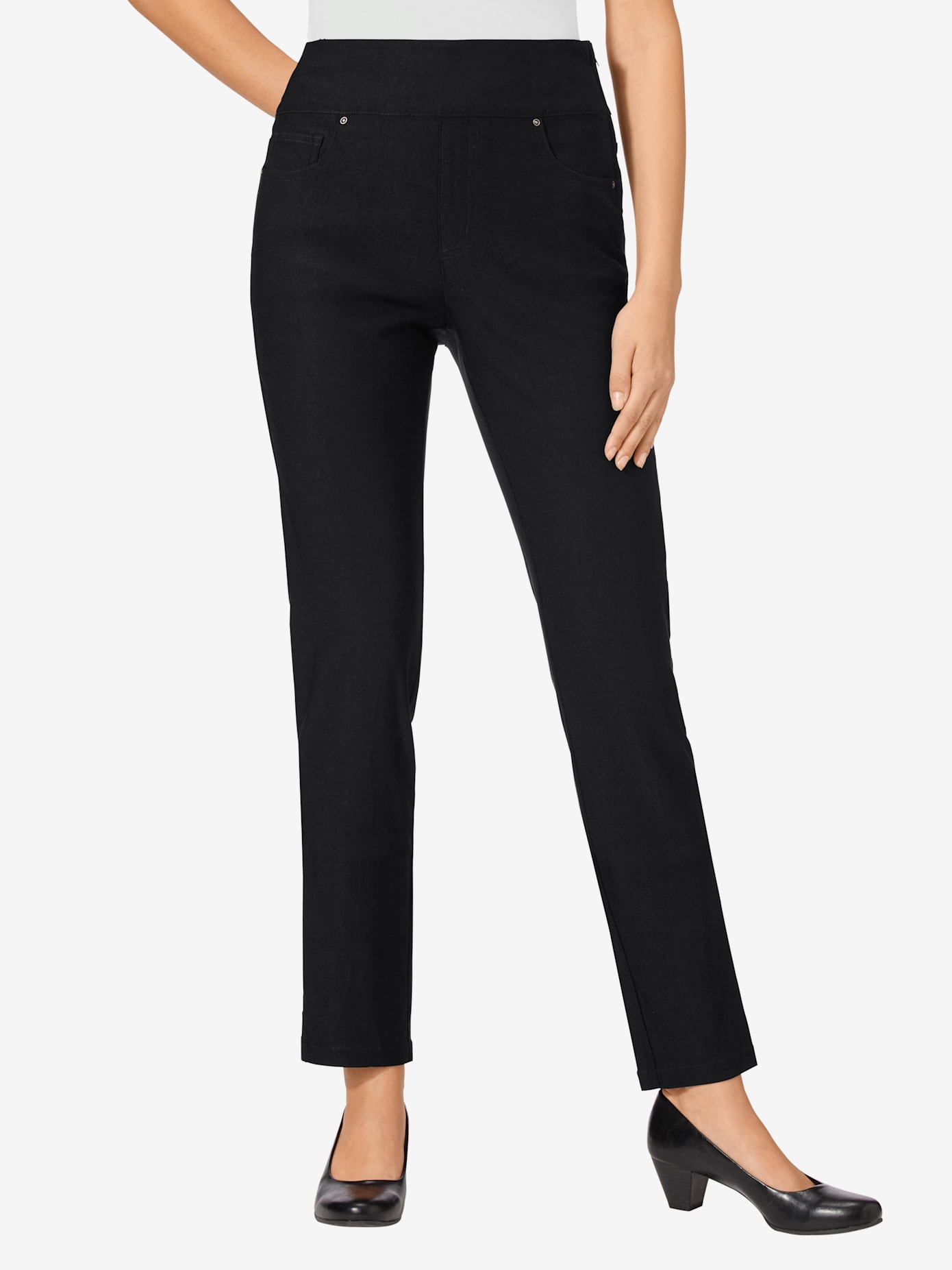 Pantalon ceinture haute affinante à glissière
