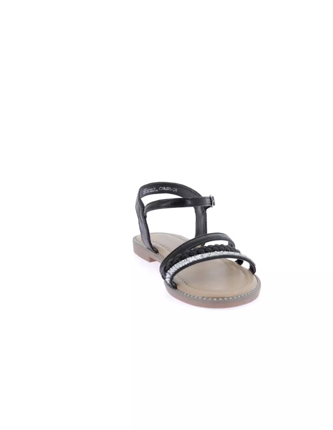 CLAUDIA GHIZZANI 2XK1100901 - Sandales & nu-pieds BLACK-TXTMETALLIC
