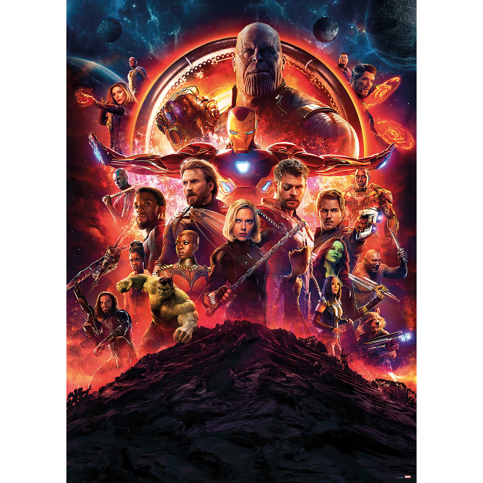 Papier-Fototapete AVENGERS INFINITY WAR MOVIE - bunt - 1,84 Meter
