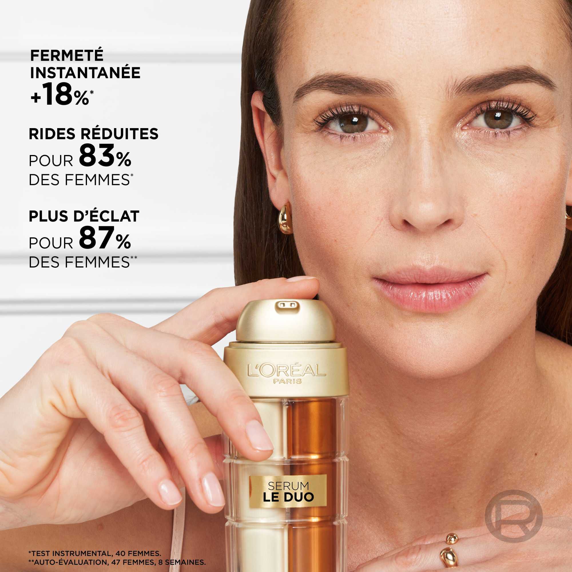 Duo Sérum Anti-Âge, Fermeté Instantanée, Anti-Rides & Éclat de la Peau