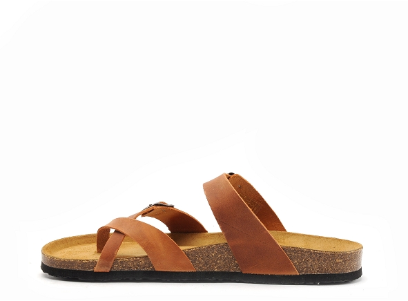 Plakton mules et sabots plats femme bombay 181032 marron