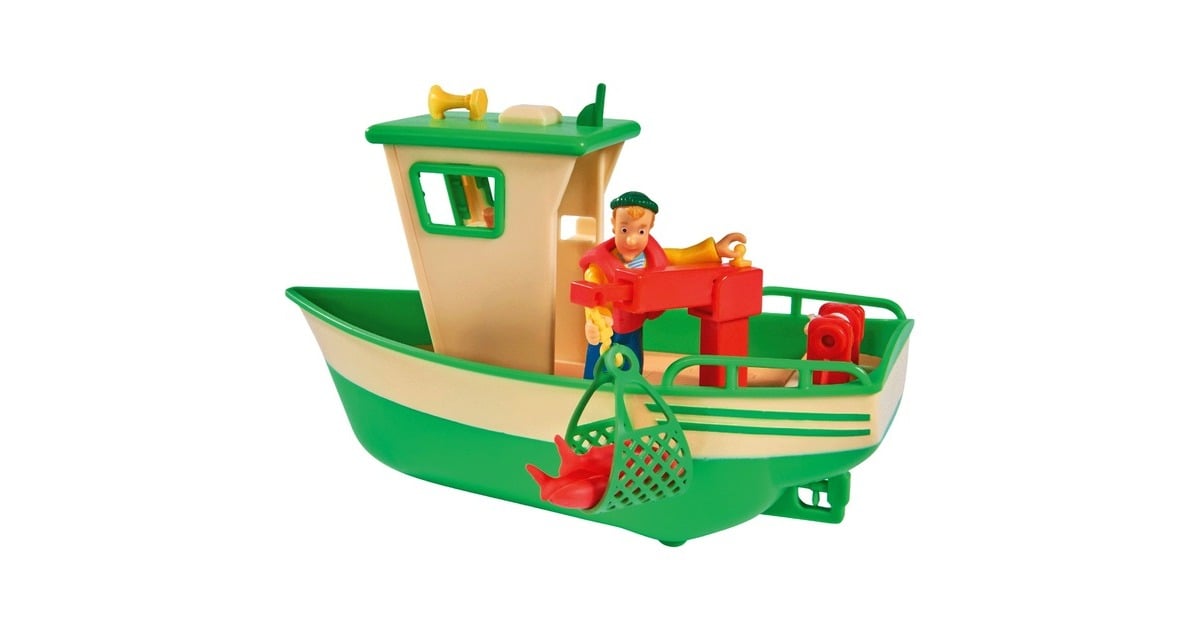 SimbaBrandweerman Sam - Charlie's vissersboot met figuur Speelgoedvoertuig