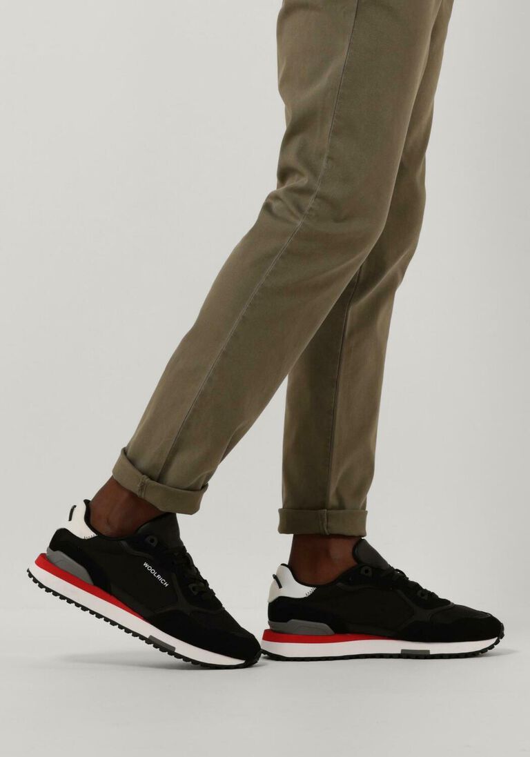 WOOLRICH zwarte woolrich lage sneakers retro sneaker man