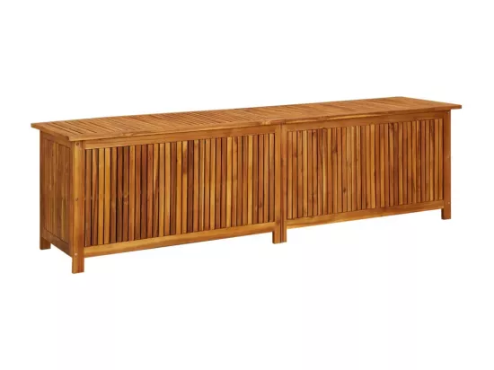 Boîte de rangement de jardin 200x50x58 cm Bois d'acacia solide