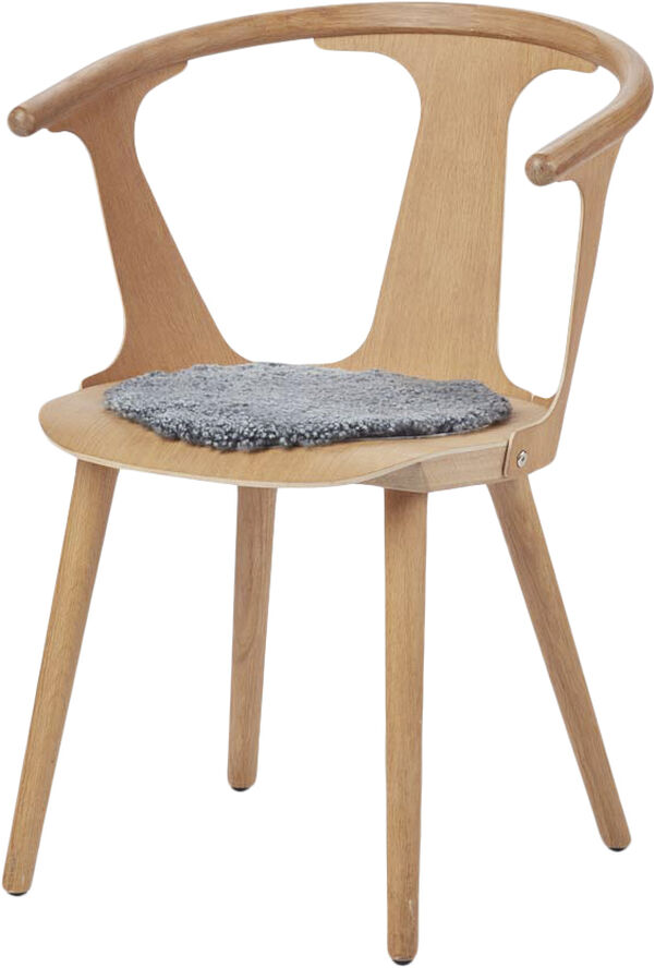 NATURES Collection Seat Cover, Short-Wool Curly New Zealand Sheepskin, Round Ø34 cm Graph