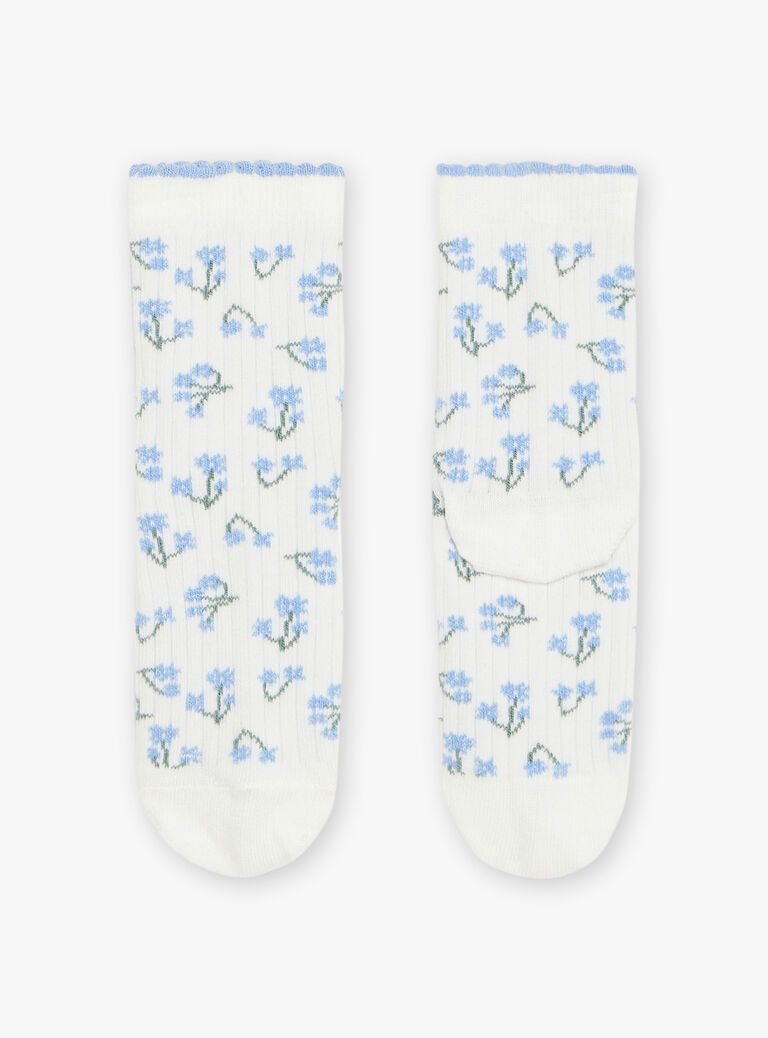 Lot de 3 chaussettes jacquard fleurs
