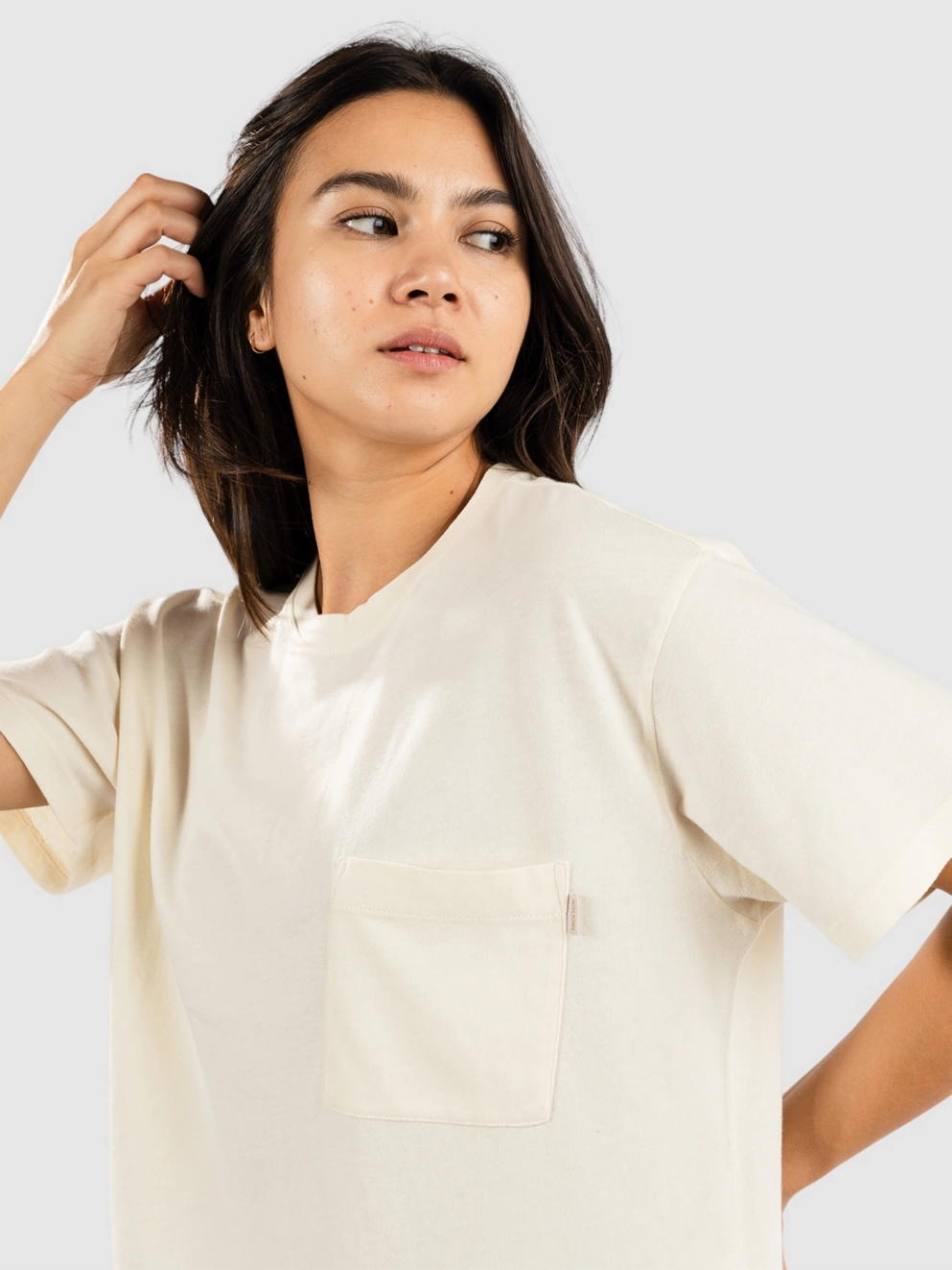 Brixton Carefree Pocket T-Shirt whitecap