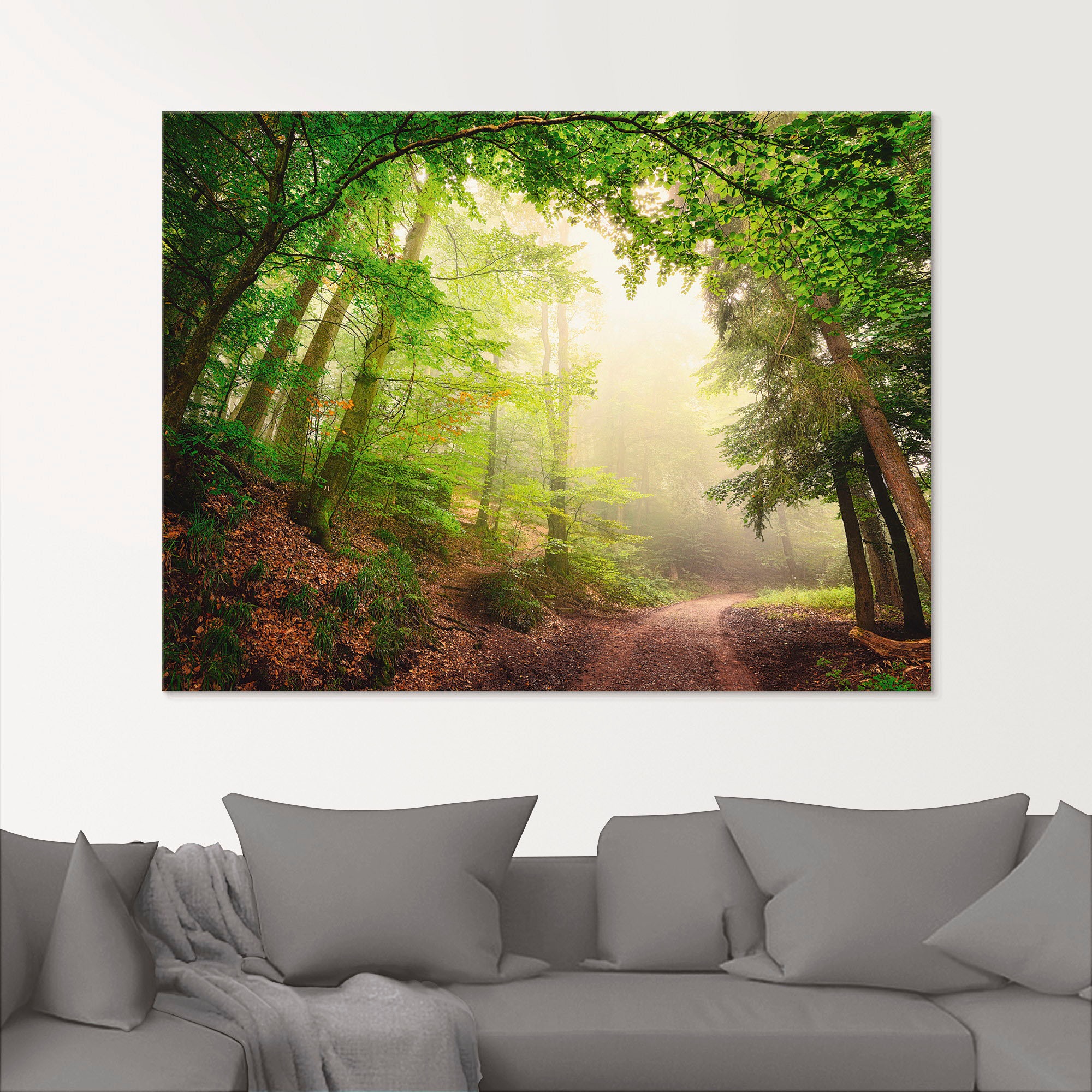 Artland Glasbild »Natürliche Torbögen durch Bäume« Wald 1 Stk. tlg. in verschiedenen Grössen