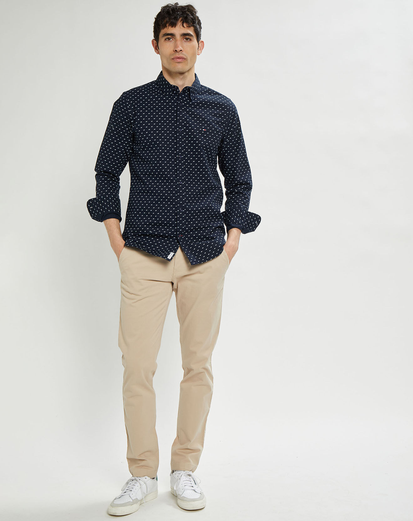 Tommy Hilfiger Chemise slim Mini imprimée bleu marine