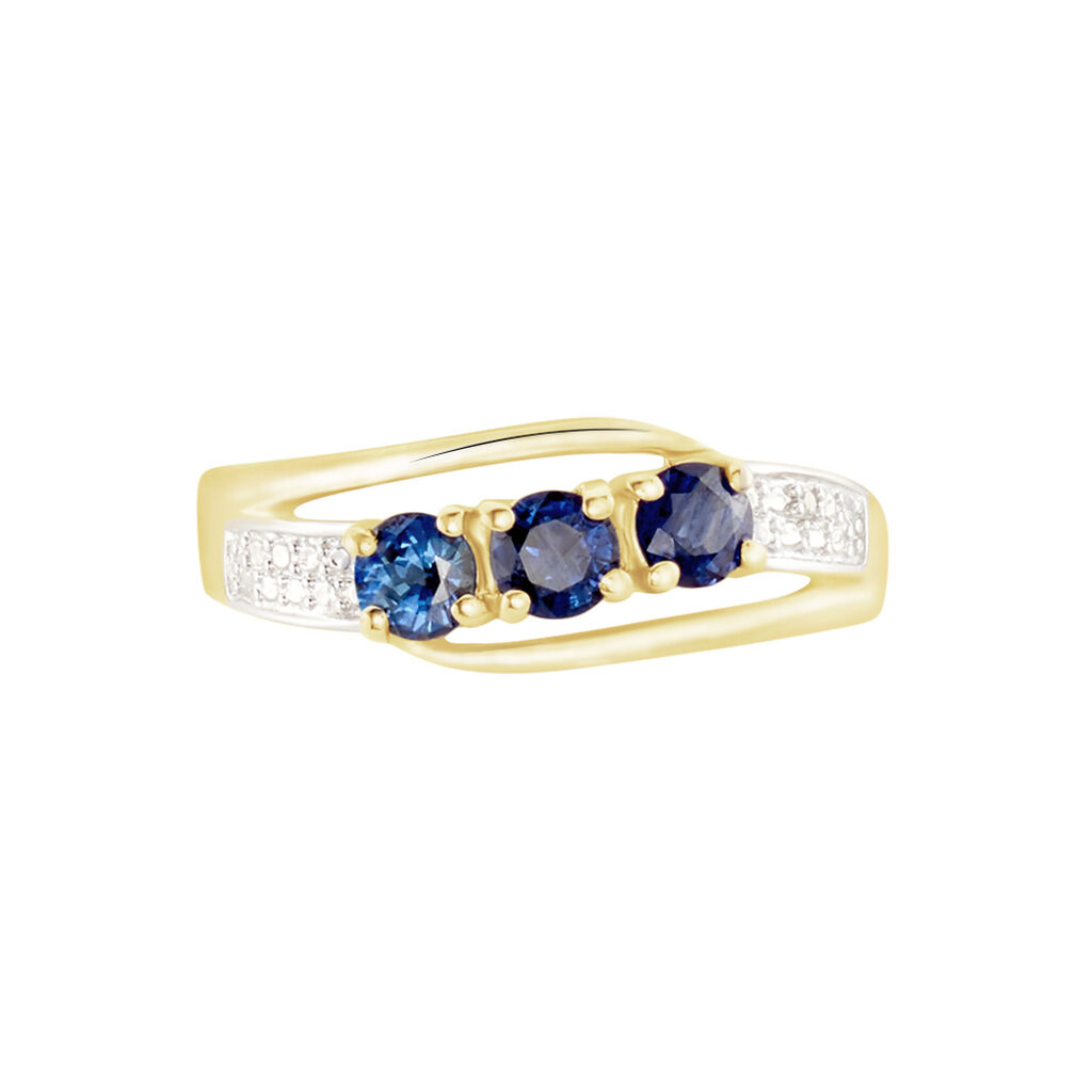 Bague Or Jaune Abelard Saphirs Diamants