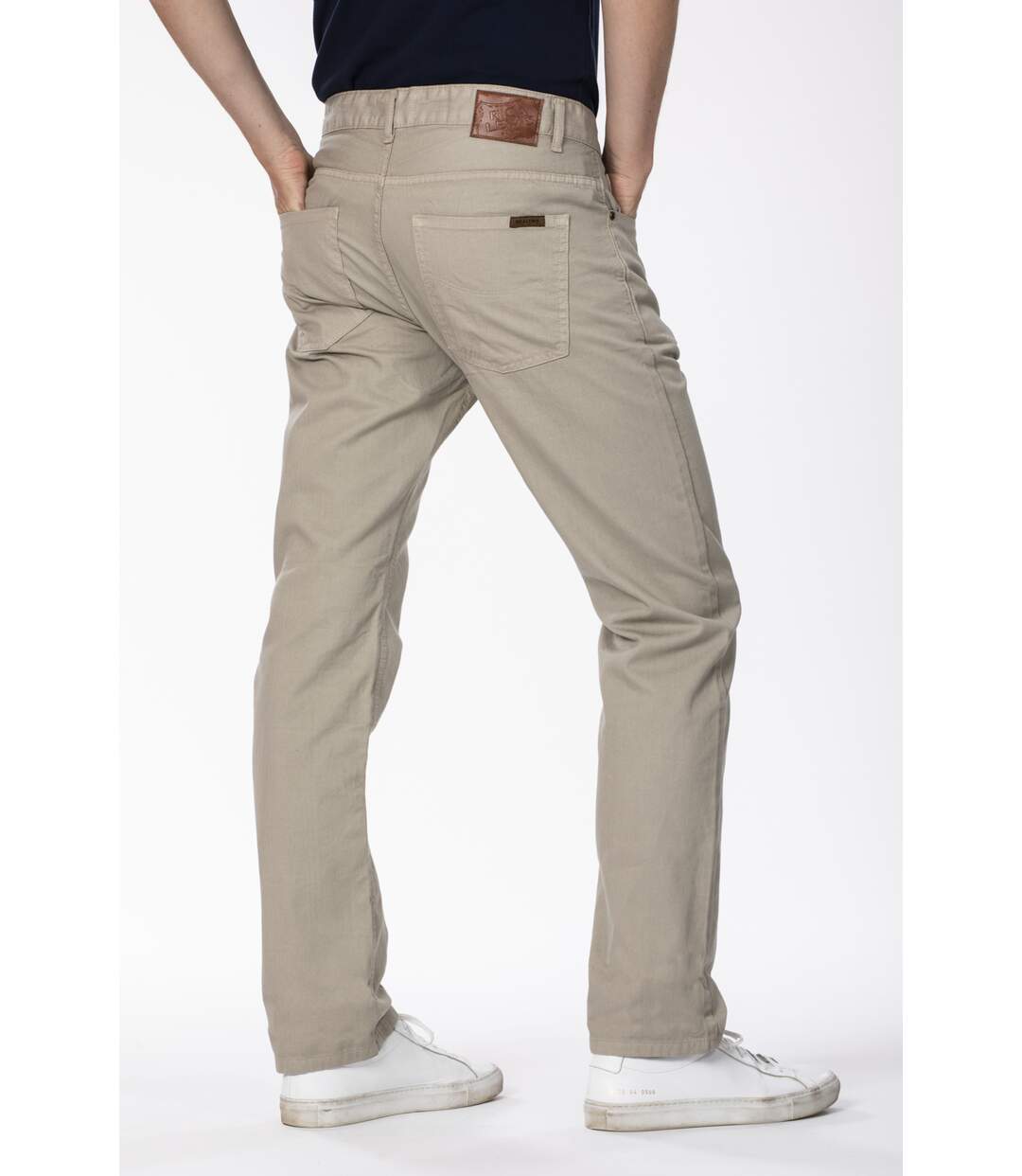 Jeans RL70 coupe droite confort coton dobby piqué léger AMAL KAKI