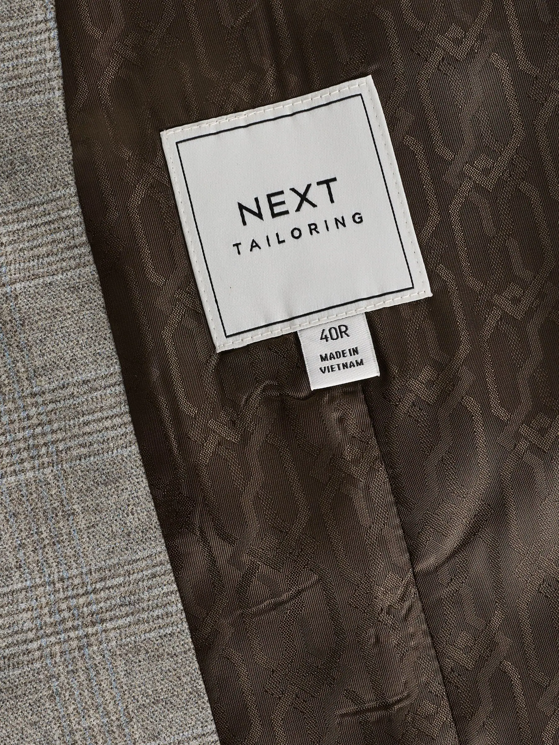 Neutraal - Slim Fit Check Suit Waistcoat