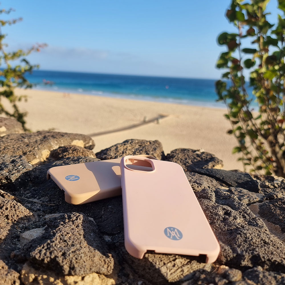iPhone 14 Handy Hülle Elegantes Case mit abnehmbarem Necklace Adapter - Pink / Gold