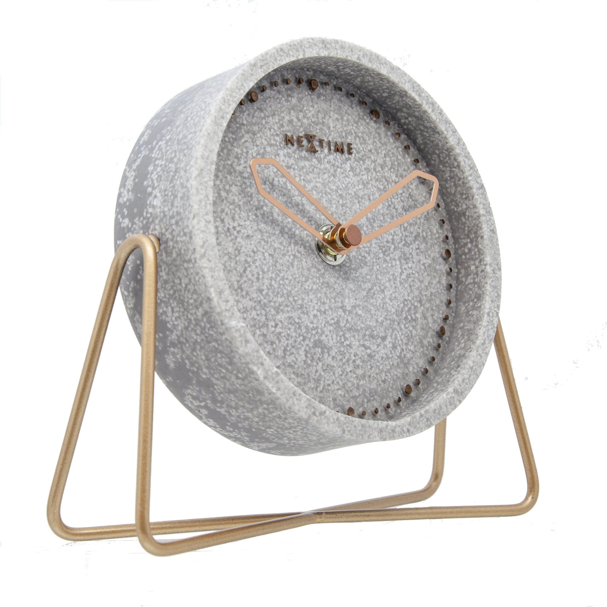 NeXtime - NeXtime - Tafelklok - 17.5x15.5x5cm - Polyresin- Grijs -