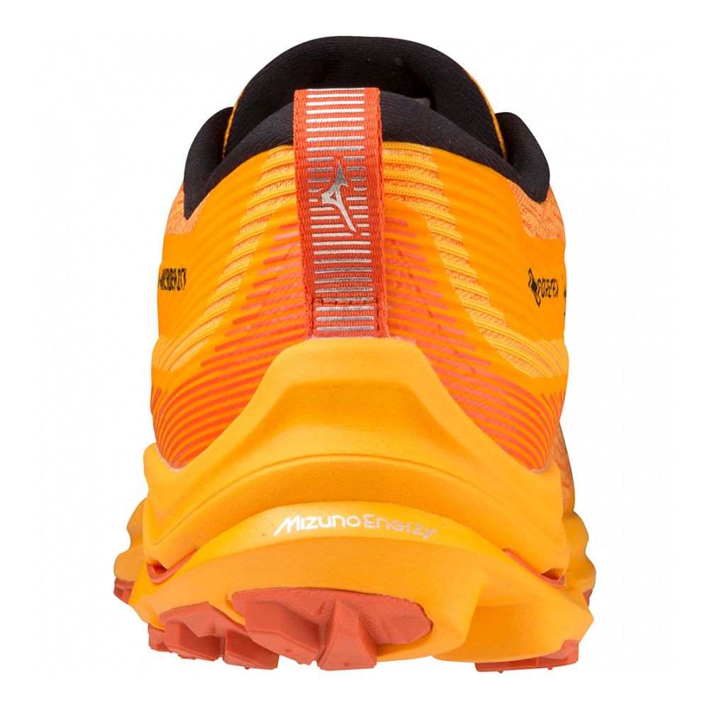 Mizuno WAVE RIDER GTX - Chaussures trail Homme zinnia/tigerlily/black