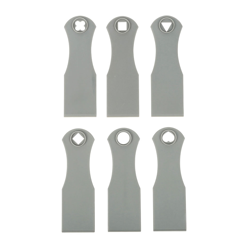 Lot de 6 spatules à raclette en nylon grises