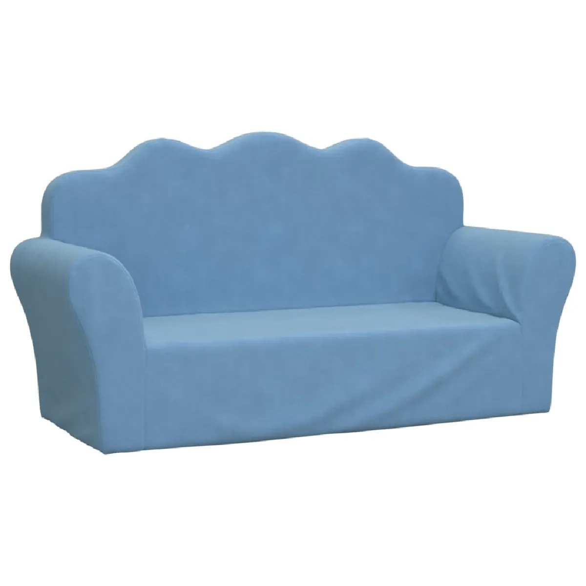Vidaxl Canapé pour enfants 2 places bleu