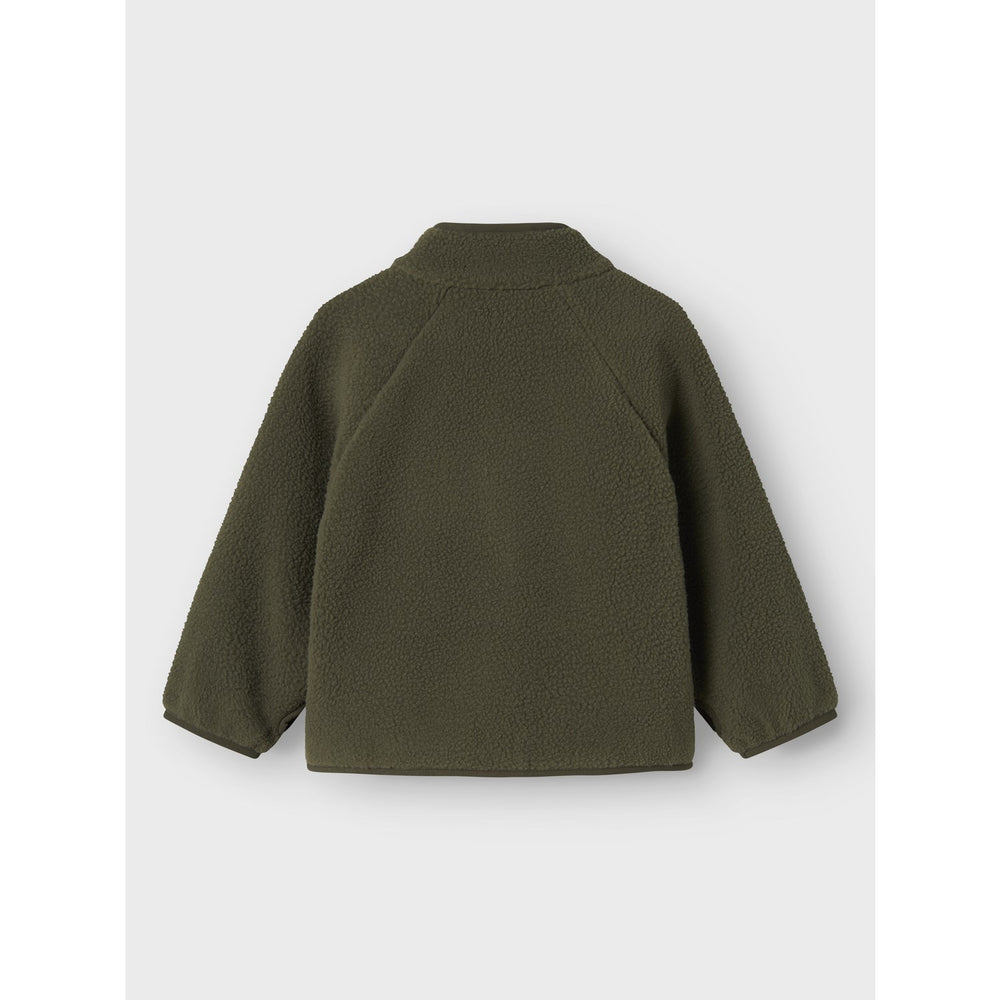 Køb Name It Dusty Olive Buster Regular Teddy Cardigan