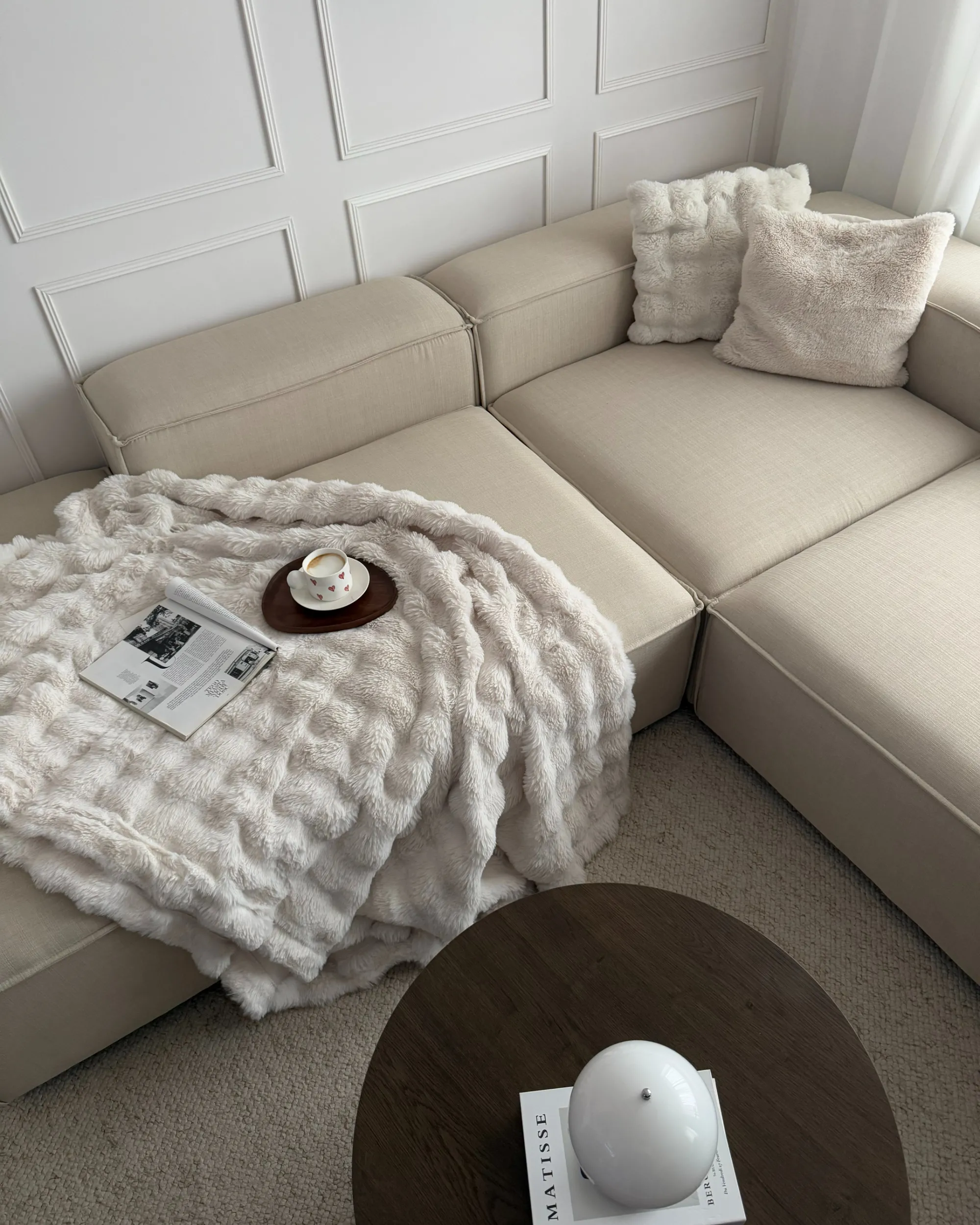 Hoekmodule ARDAL Stof Beige linkszijdig