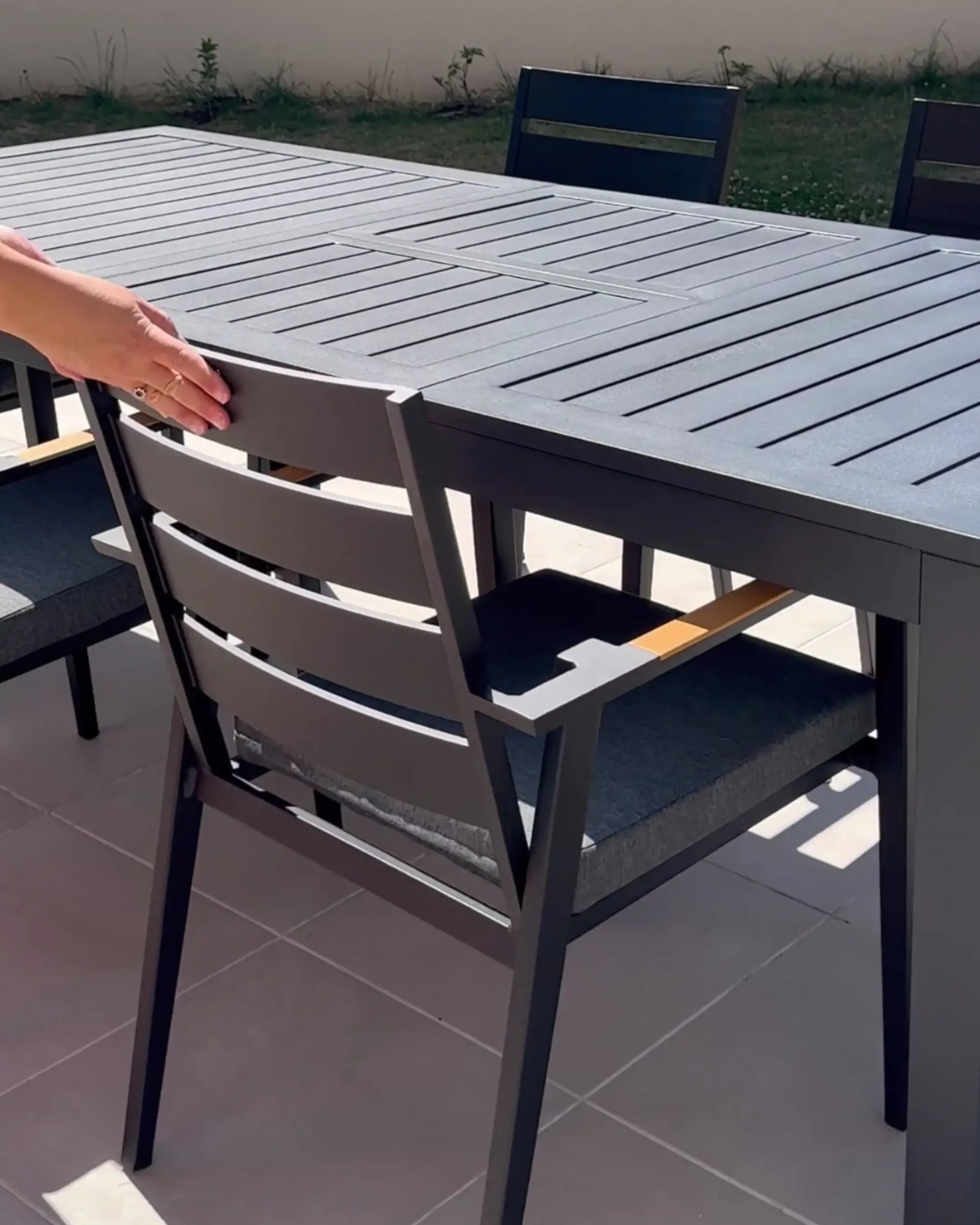 Set van 6 stoelen met zitkussen TAVIANO Metaal Zwart