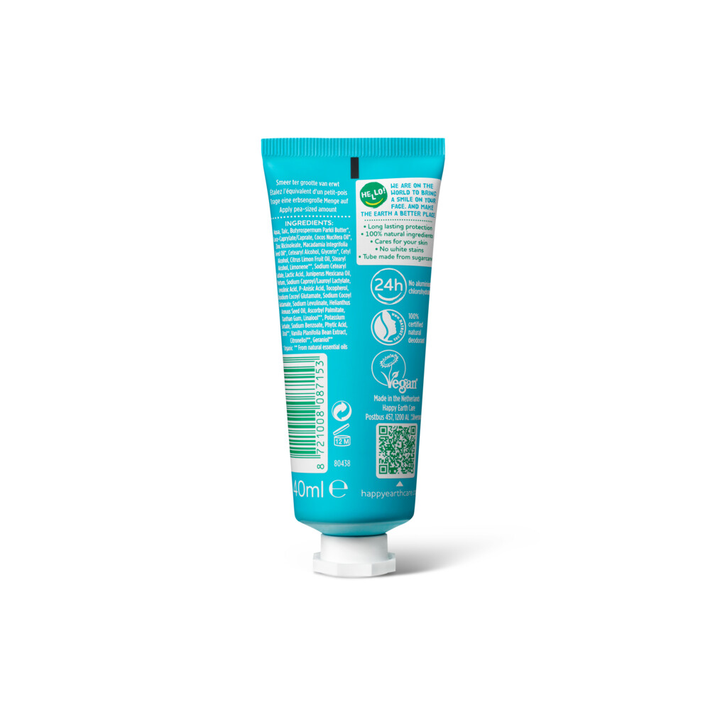 Happy Earth 100% Natuurlijke Deodorant Cream Cedar Lime40 ml