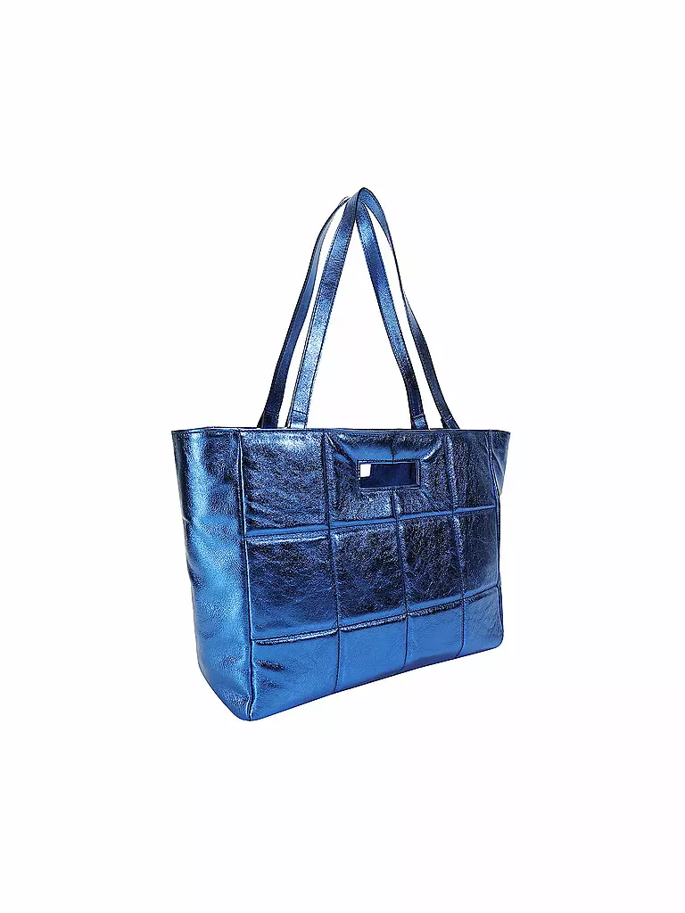 JULIA SKERGETH Ledertasche - Shopper THE QUILTED BAG SOFT blau