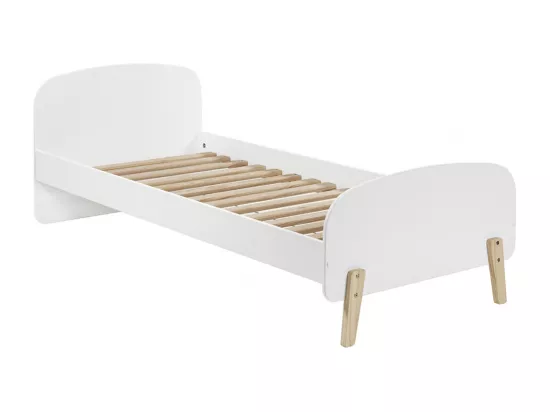 BODHI WHITE - Lit 90x200cm + Chevet + Armoire 2P + Pack Bureau