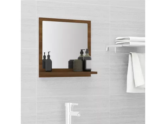 Miroir de bain Chêne marron 40x10,5x37 cm Bois d'ingénierie