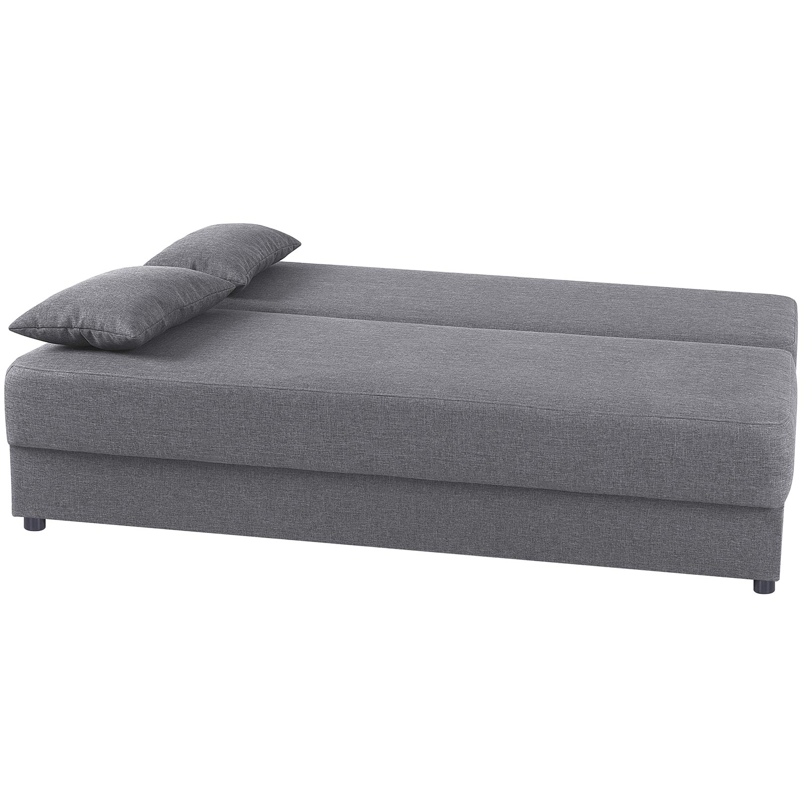 Schlafsofa - silber - mit Staukasten