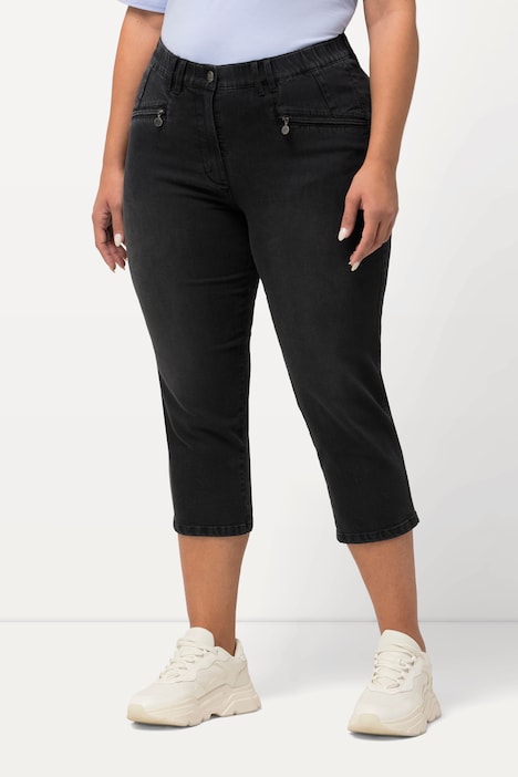 7/8-Jeans Mony, Elastikbund, Reißverschlusstaschen