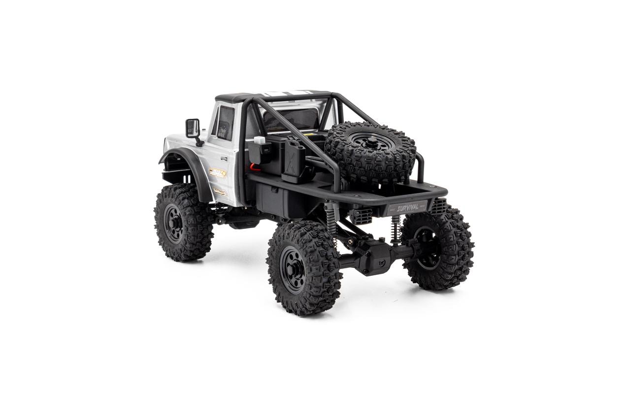 Scale Crawler CRX18 Flat Cage 4WD Silber, RTR, 1:18<br>Kleiner Rock Crawler im RTR Set