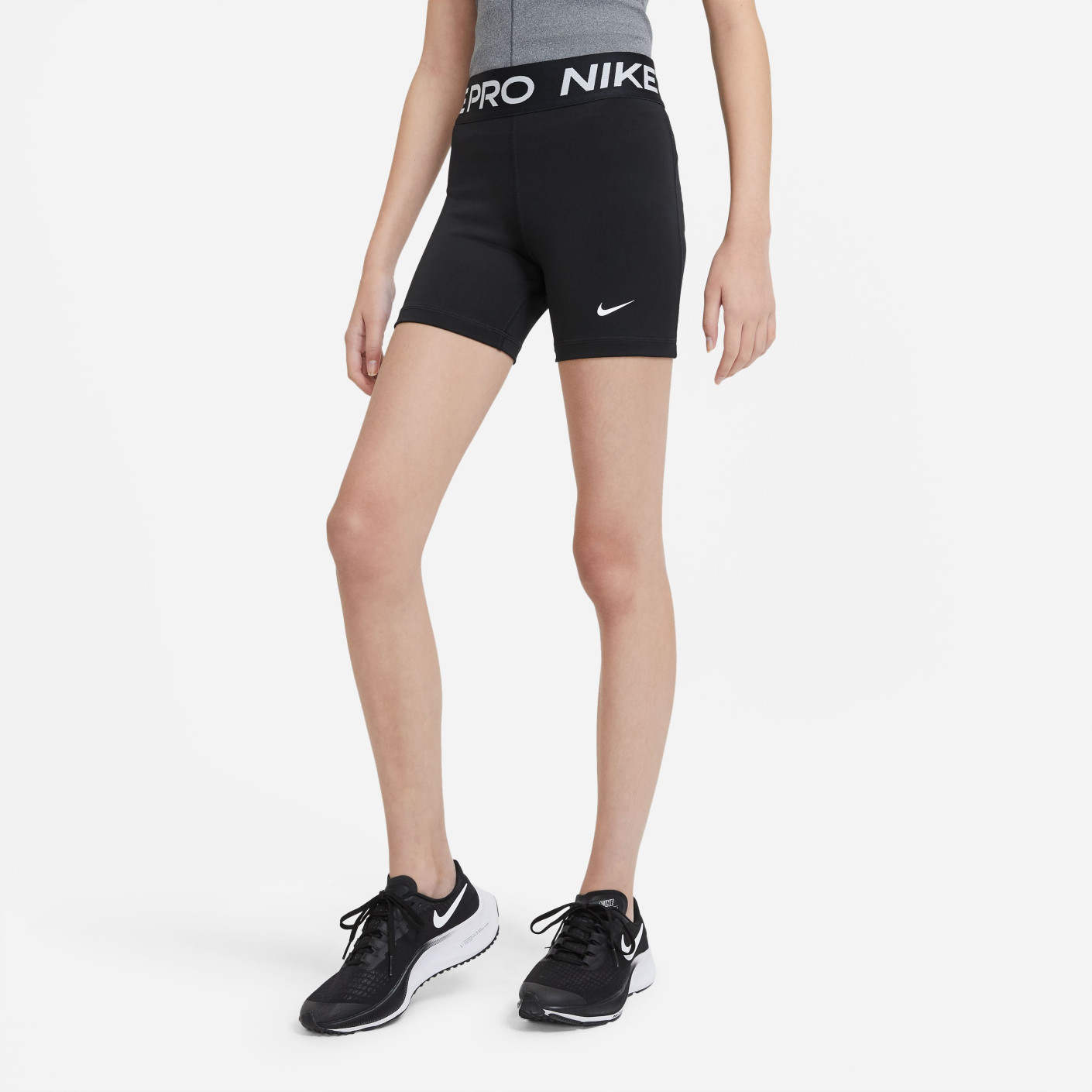 Nike Pro Slidingbroekje Meisjes Zwart Wit