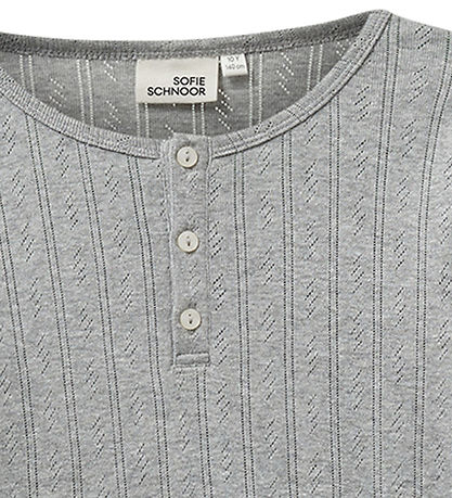 Sofie Schnoor Bluse - PetriciaSY Poientelle - Grau Meliert m. Hu