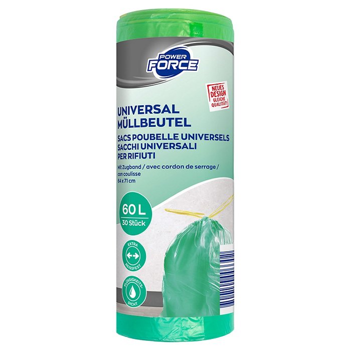 POWER FORCE Müllsack Zugband 60/120 l