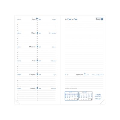 Agenda de poche Impala Italnote B avec répertoire - 1 semaine sur 2 pages - 8,8 x 17 cm - orange - Quo Vadis